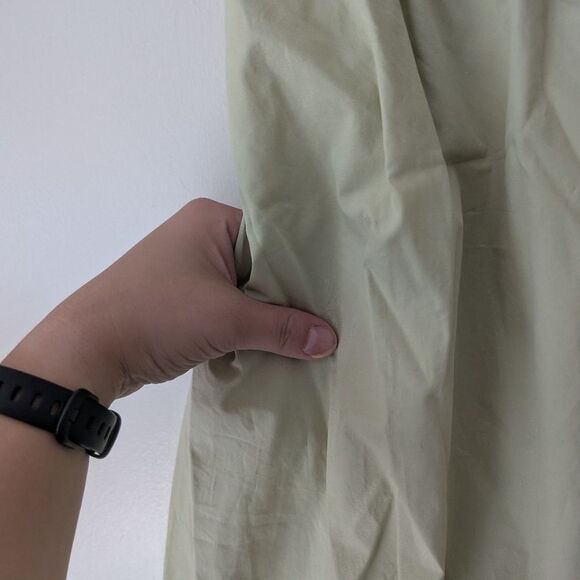 Mango MNG Light Green Pastel Button Down‎ Midi Skirt Size Large - Picture 2 of 7